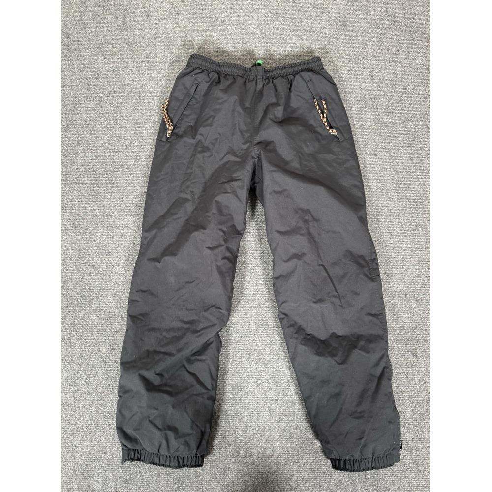 Vintage 90s Patagonia Snow Pants Kids Size 12 Black Elastic Waist Winter Ski